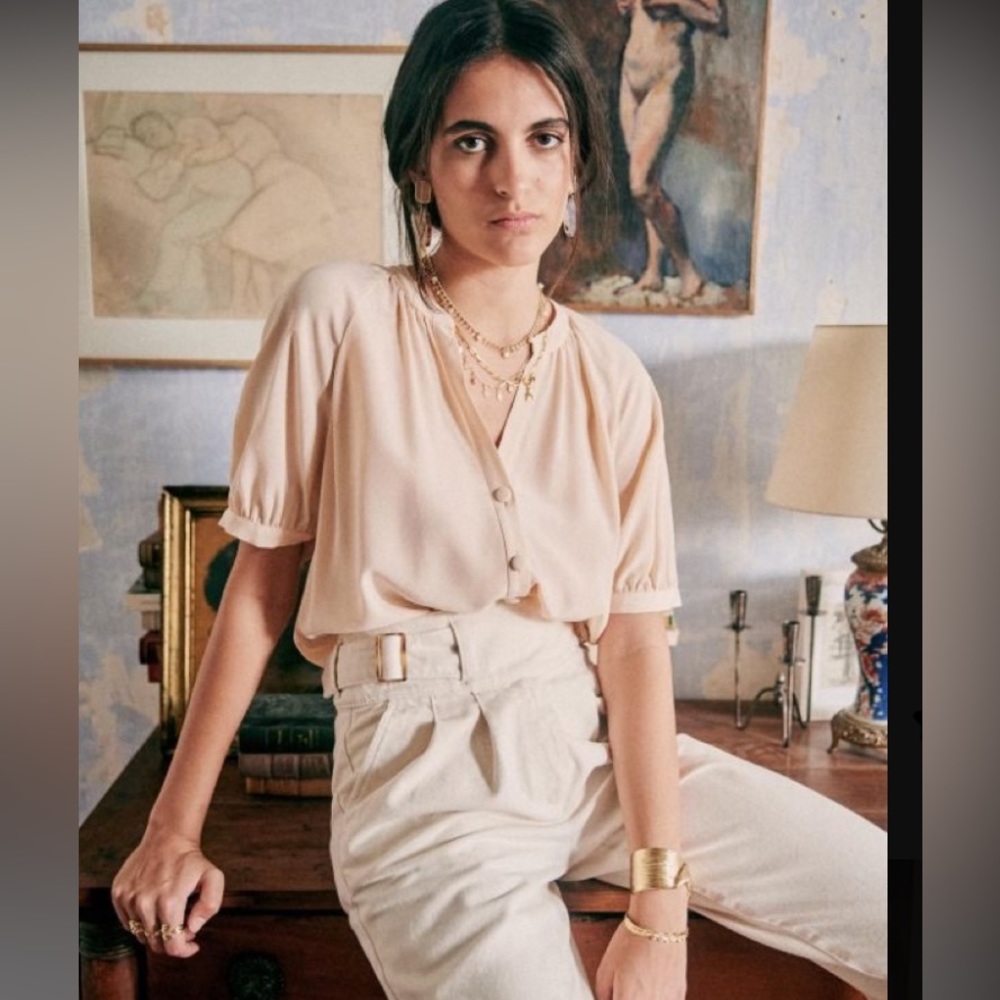 Sezane Lennie Silk Blouse❣️